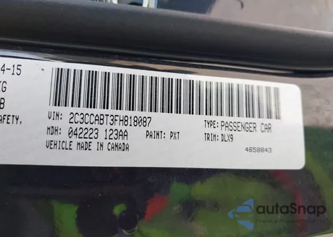 2015 Chrysler 300 300S z USA, uszkodzony, nr VIN 2C3CCABT3FH818087